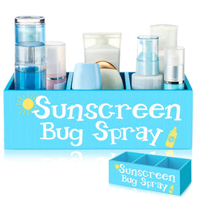 CroBlissful sunscreen storage box front view with three compartments for organized outdoor essentials