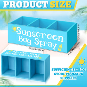 CroBlissful blue box interior shows grid layout ideal for sunscreen and goggles