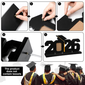 CroBlissful tassel-hook display for elegant tassel and photo pairing