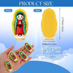 CroBlissful Our Lady of Guadalupe PVC doll in multicolor tones for durable décor.