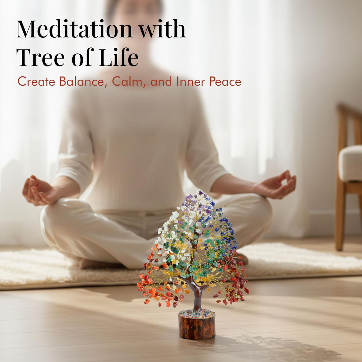 Crocon healing crystal tree energy display for mindful spaces.