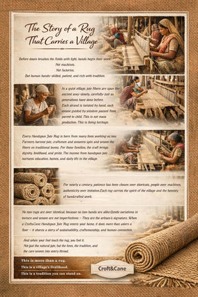Croft&Cane durable jute rug suitable for low to medium traffic homes.