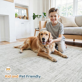 Crority dining-room-ready rug anchors spaces with style.