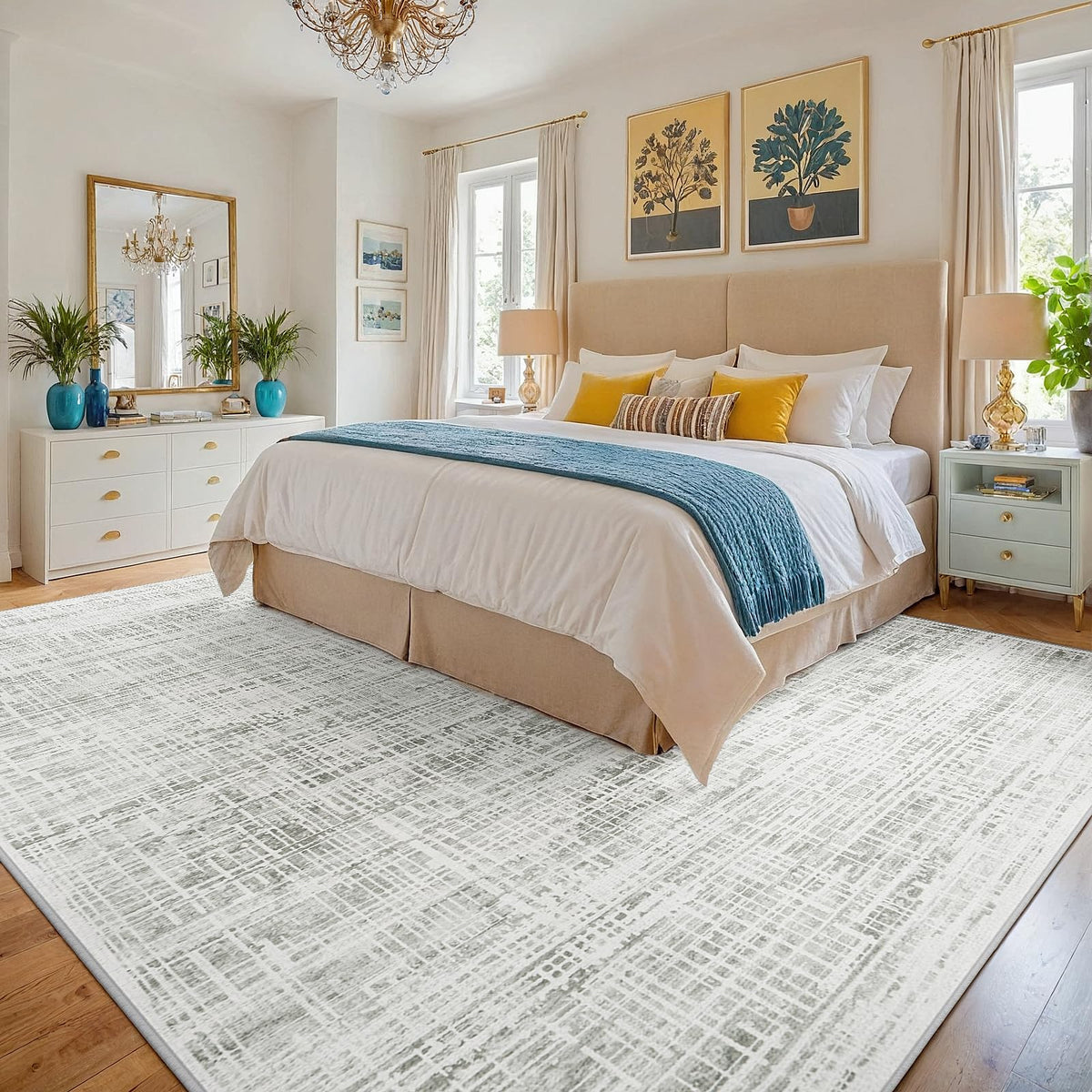 Crority washable rug in machine-wash friendly design for spills.