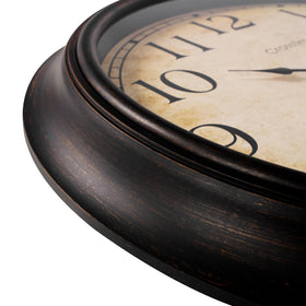 Crosstime 24-Inch clock closeup of dial and hands for clear time reading.
