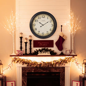 Crosstime 24-Inch clock presented as a housewarming ready decorative gift.