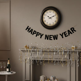 Crosstime kitchen and fireplace area clock blends with warm interiors.