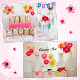 Crowye wedding and birthday decor adds color to venues and photos.