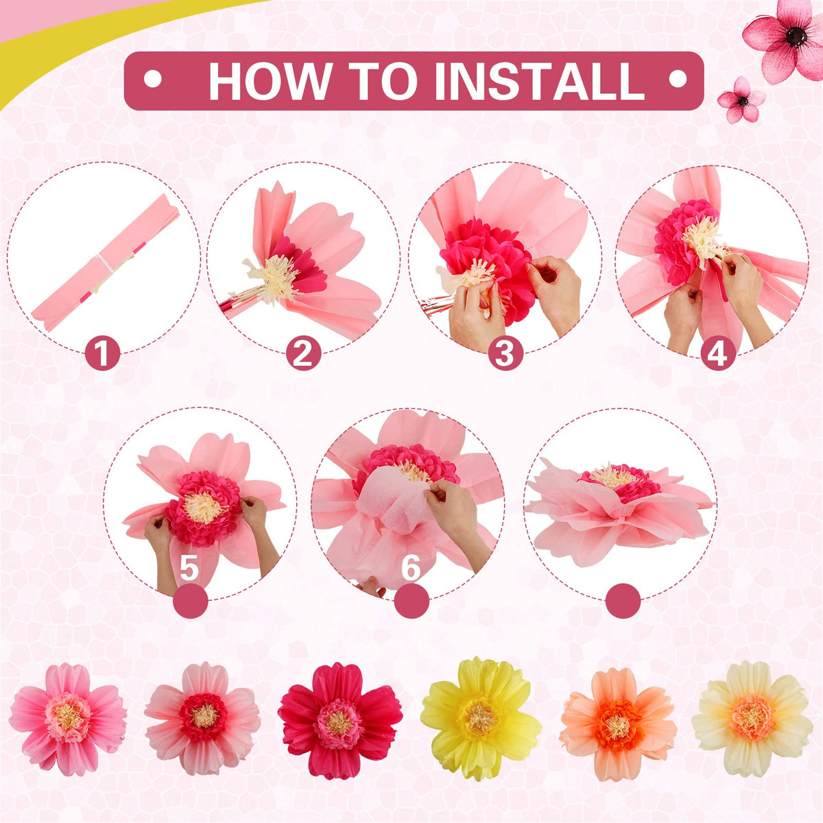 Crowye easy-assembly layered petals enable quick decor setup.