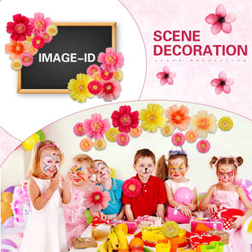 Crowye 24pcs tissue flowers are lightweight and easy to hang.