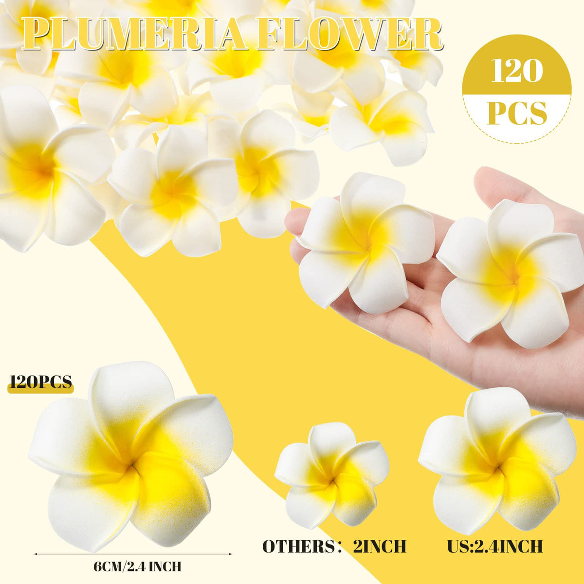Crowye plumeria foam flower wreath decoration for vibrant party or home decor