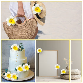 Crowye plumeria foam flowers for beach ready outfits and crafts
