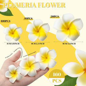 Crowye plumeria petals 2.4 inch ideal for wreaths and vibrant decor.