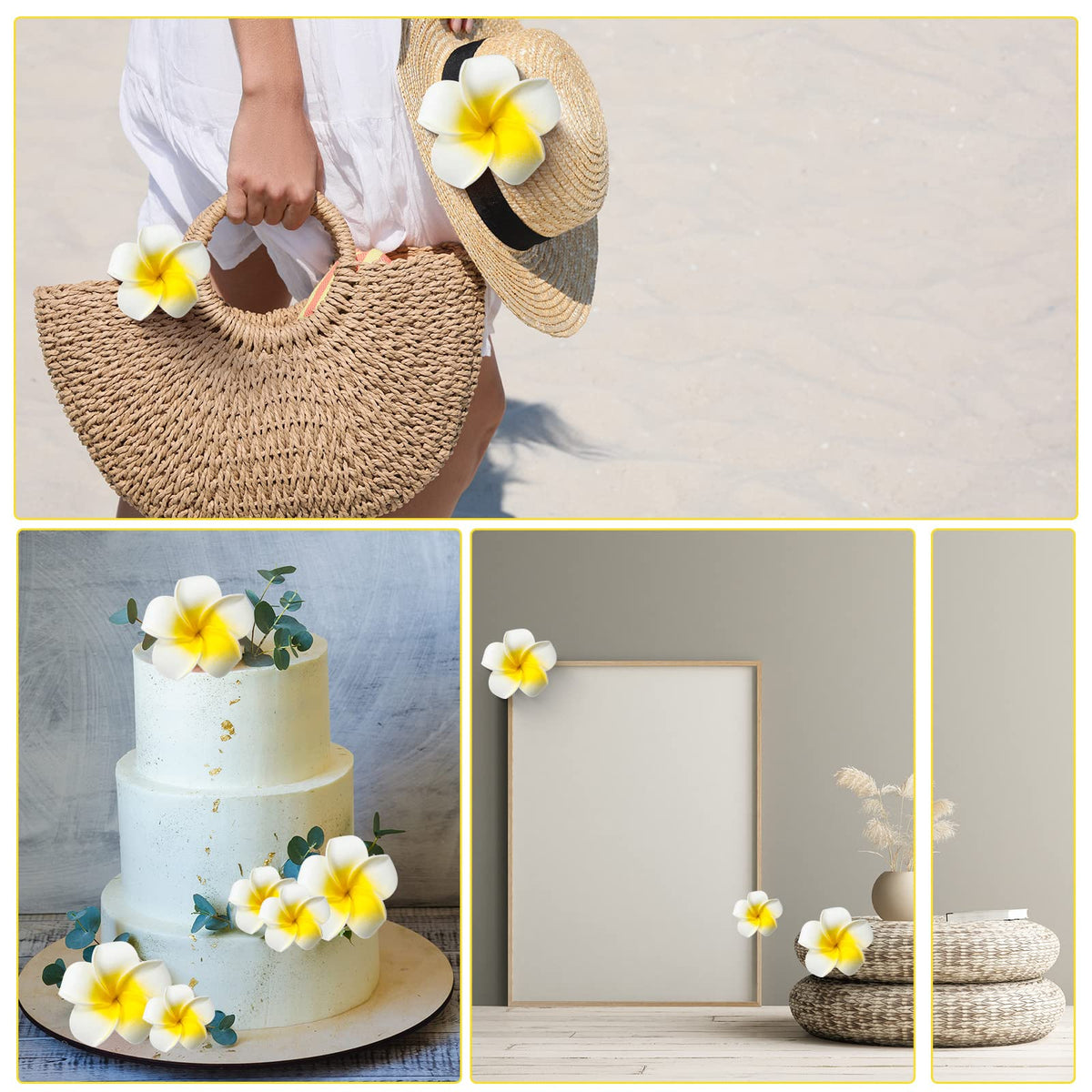 Crowye plumeria petals DIY crafts corsages and handmade wedding accessories.
