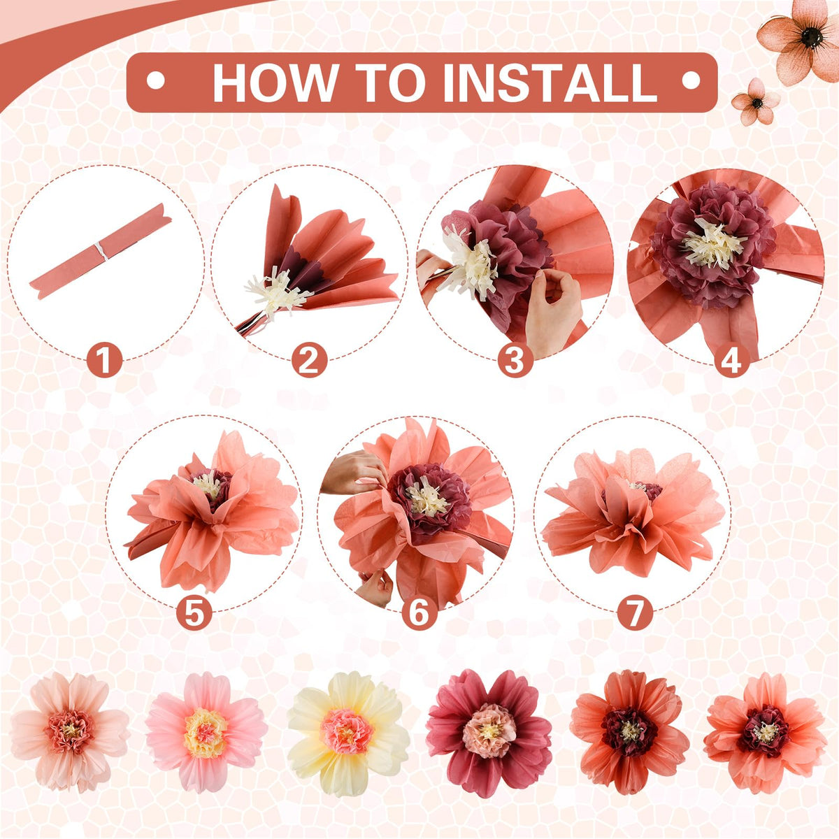 Crowye wall backdrop flower decor creates festive venue ambience