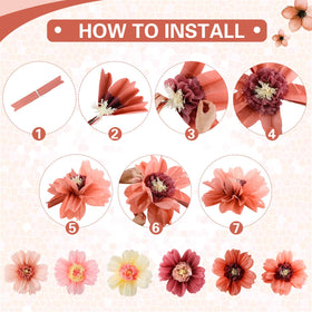 Crowye wall backdrop flower decor creates festive venue ambience