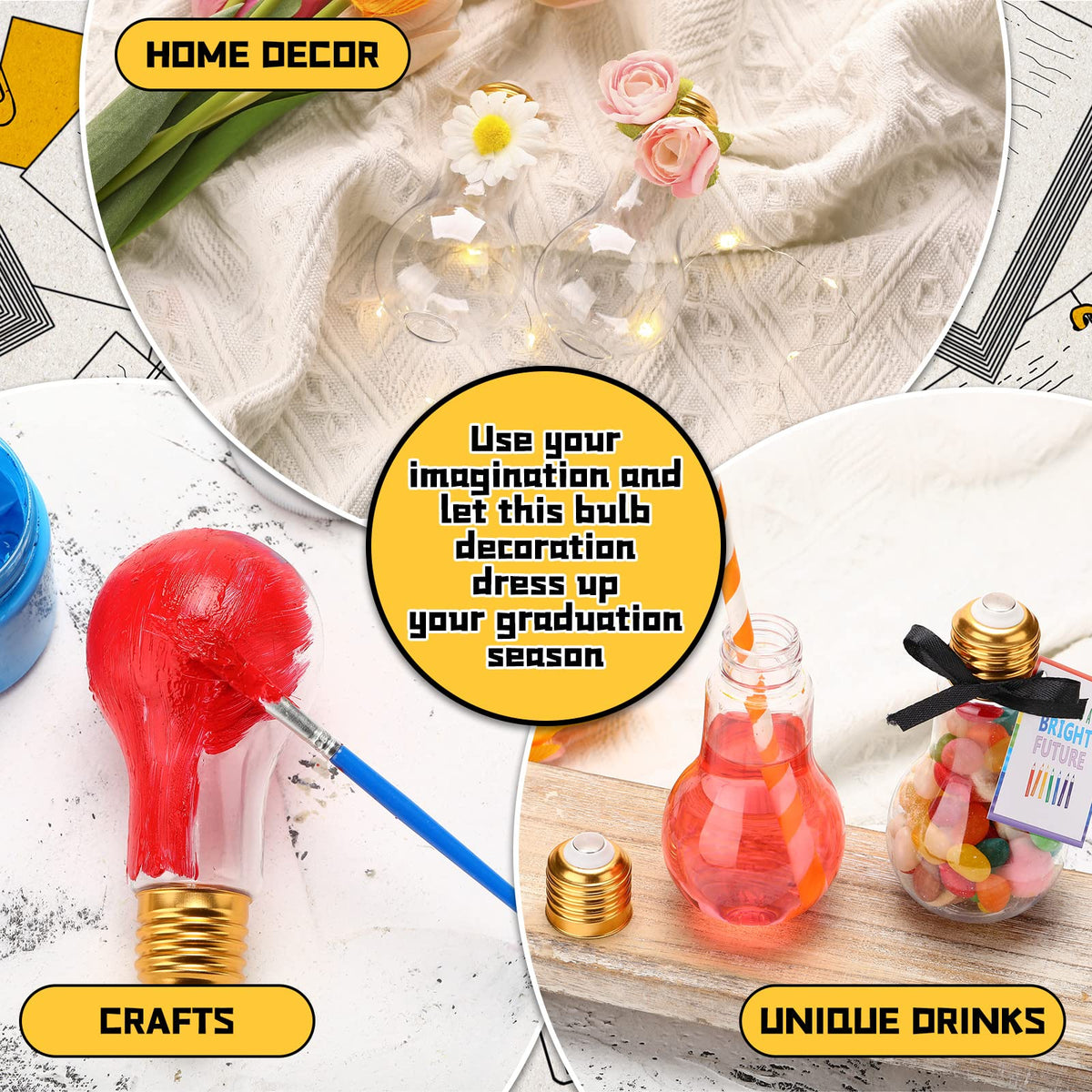 Crtiin fillable bulbs for weddings and birthdays offer versatile decor