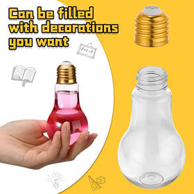 Crtiin graduation bulbs on a table create keepsake favors