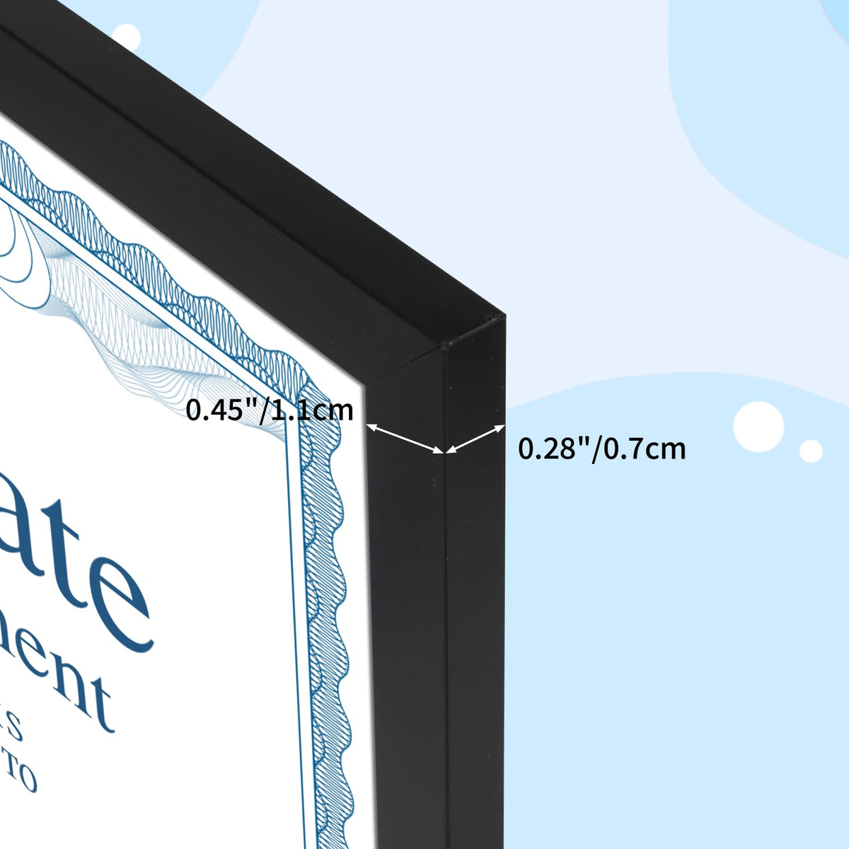 CRUGLA 8.5x11 frame on a desk for tabletop display