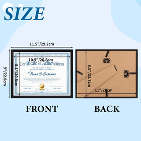CRUGLA 8.5x11 frame wall display supports versatile vertical or horizontal mounting