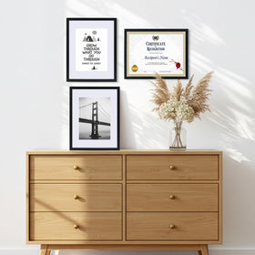 CRUGLA certificate display keeps awards tidy and ready