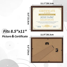 CRUGLA diploma frame with HD plexiglass protects certificates while preserving clear visibility.