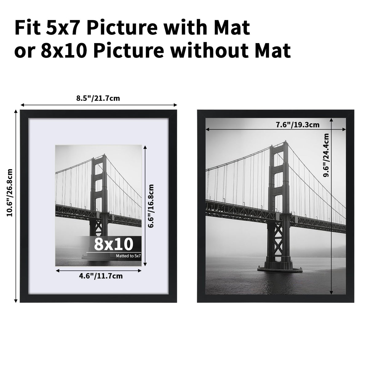 CRUGLA frame back features flip-tab for quick photo changes