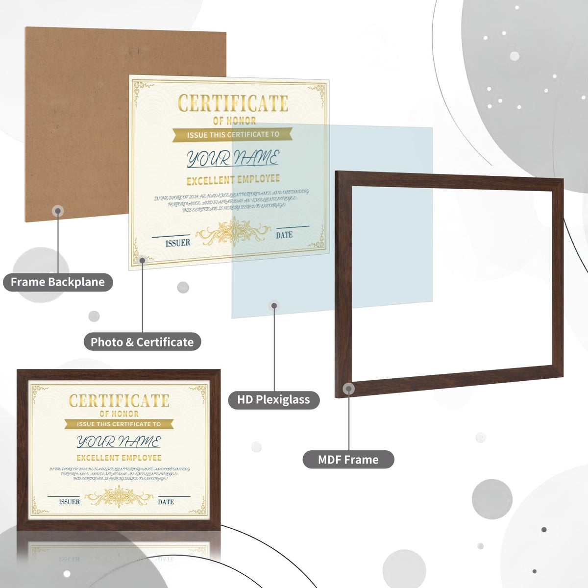 CRUGLA gift-ready rustic frames ideal for graduations, birthdays, or housewarmings.