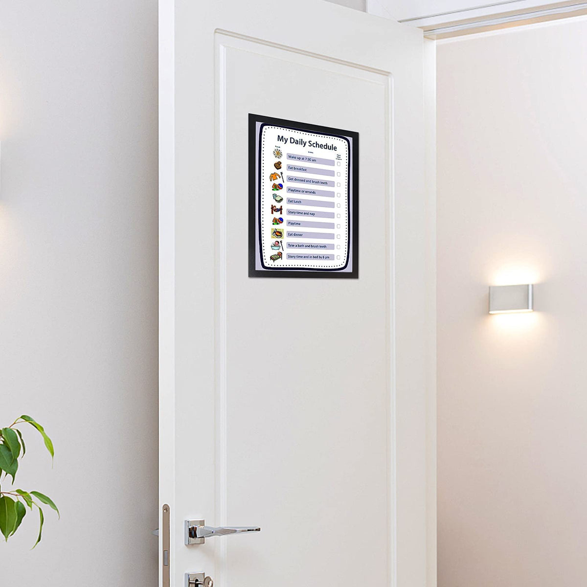 CRUGLA document-display frame showing papers neatly in a workspace
