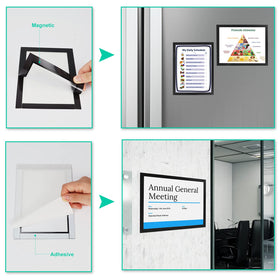 CRUGLA glass-application frame sticks to windows for notices and posters