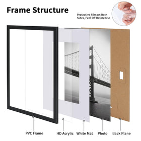 CRUGLA black matte frame on wall for home or office display