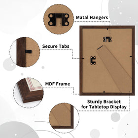 CRUGLA rustic brown frame set showcased on wall or tabletop to elevate spaces.