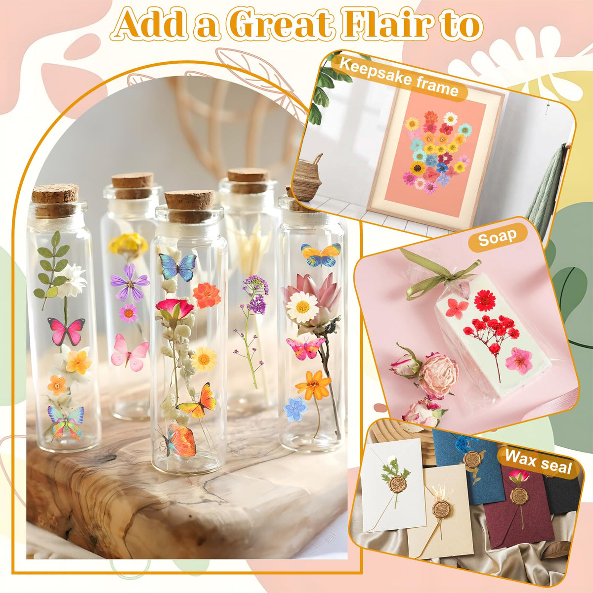 Cruzix resin crafting embellishments for jewelry and decor with real botanical detail.