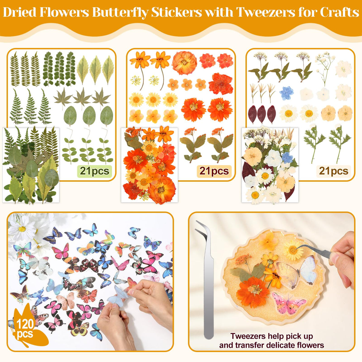 Cruzix tweezers for precise placement of delicate botanicals.