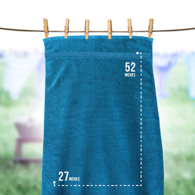 CrystalTowels 27x52 size provides ample coverage after showers and at the beach.