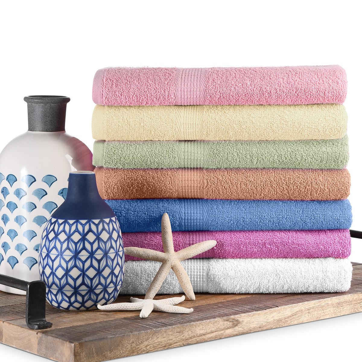 CrystalTowels care-friendly fabric remains soft after machine washing.