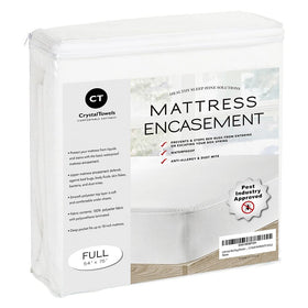 CrystalTowels waterproof mattress protector full-size with TPU backing keeps spills at bay.