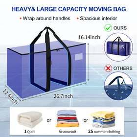 Cryster extralarge bag with zipper top keeps dust out during transport