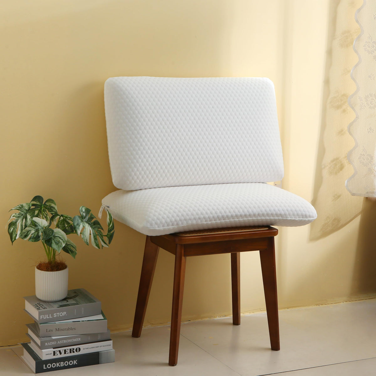 CSDLF memory foam pillow queen size on bed for ample space