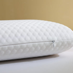 Queen-size memory foam pillow designed to fit standard beds