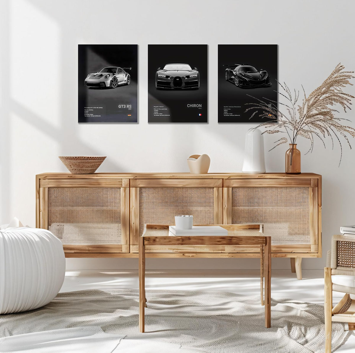 CSLGQGV supercar canvas prints highlight dynamic style for living rooms