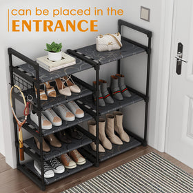 CSXGBAB Oxford fabric shelves illustrate durable, waterproof material for long-lasting shoe storage.