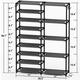 CSXGBAB tall garage shoe rack assembly-instructions image shows easy setup