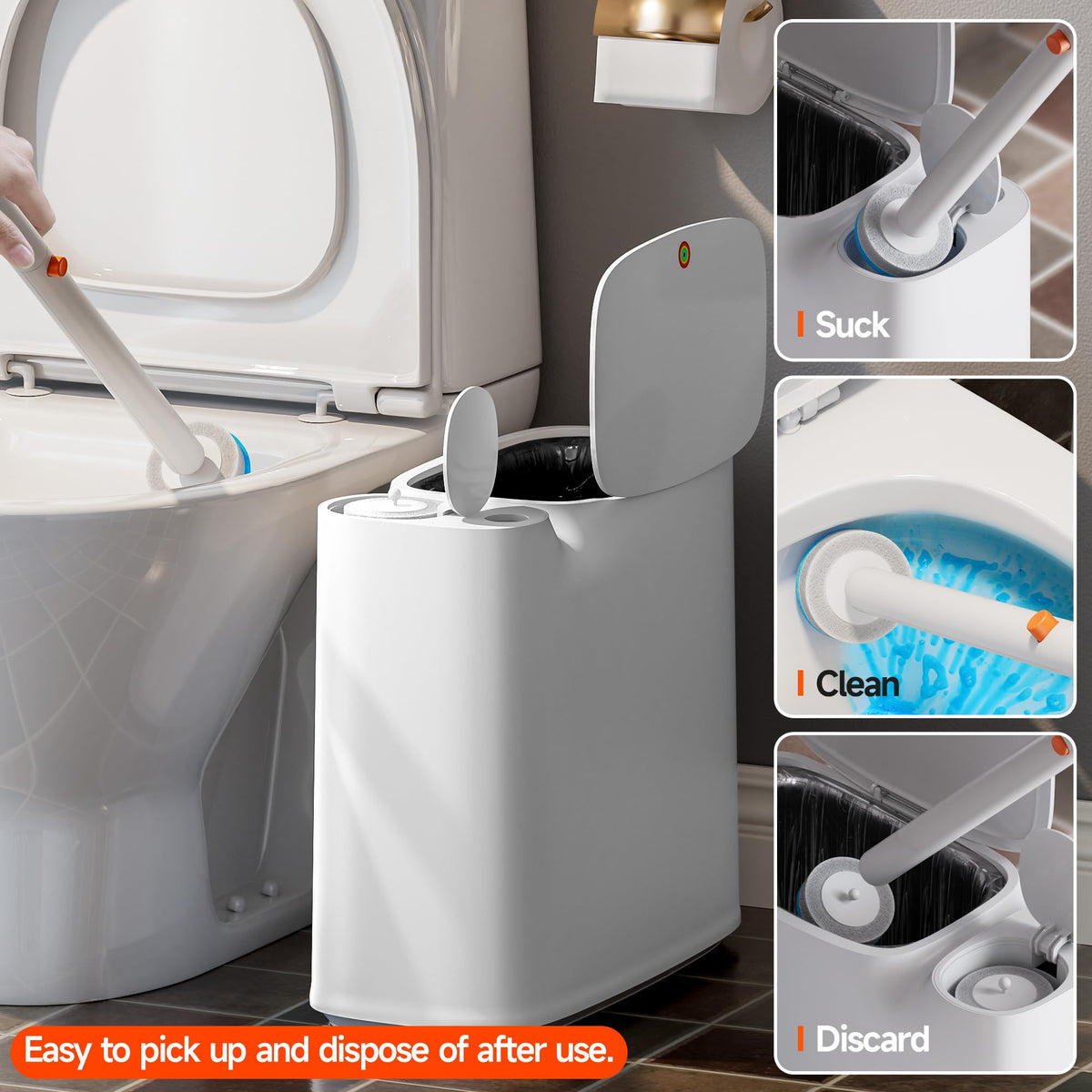 CTIME disposable toilet brush refill with 36 heads for cleaning.