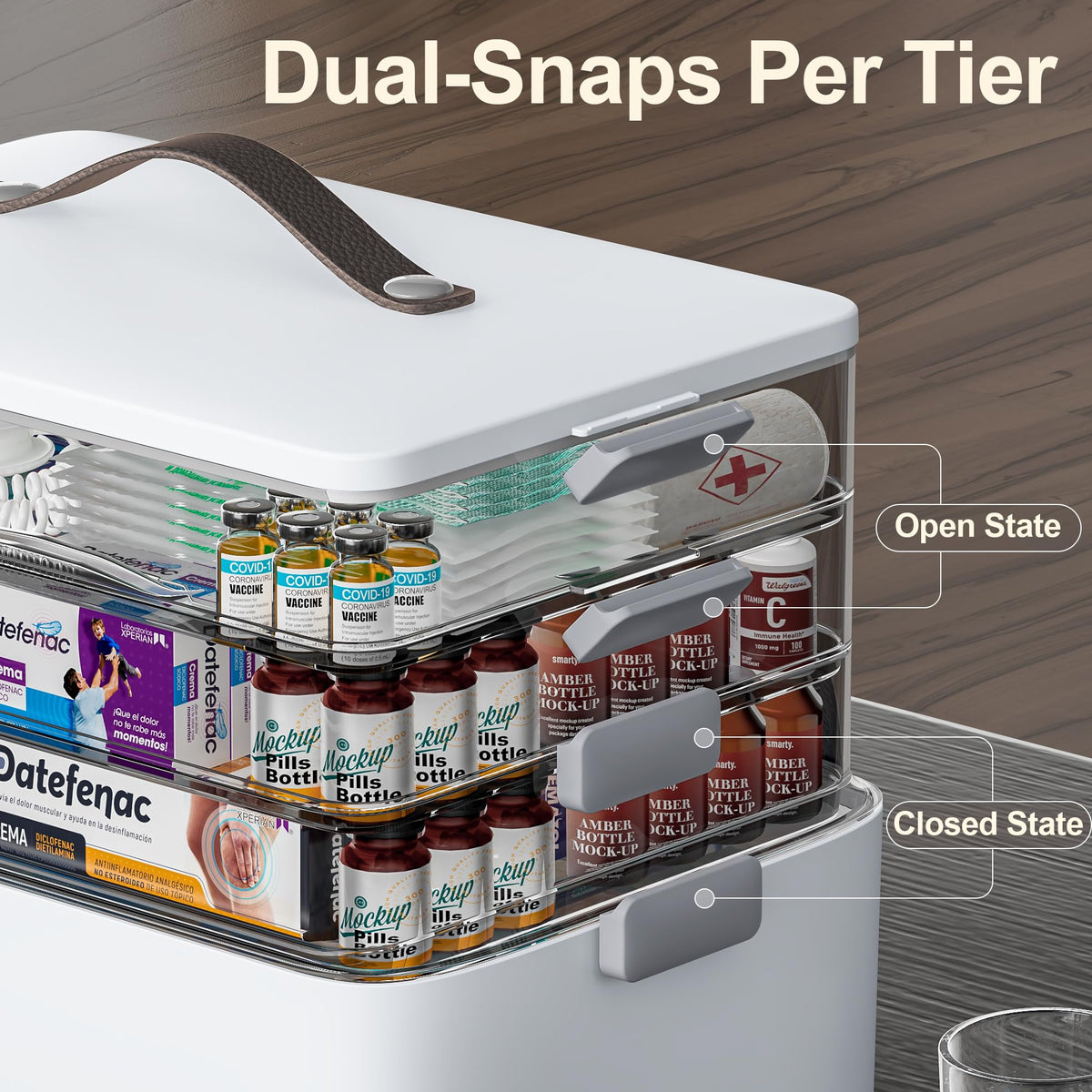 CTIME sealed moisture protection keeps pills dry during trips