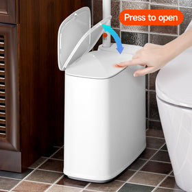 CTIME storage caddy with brush holder keeps bathroom essentials organized.
