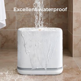 CTIME white modern finish blends with any decor and reduces clutter.