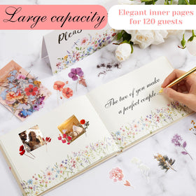 CTOSREE hard-cover guest book sized 8.3 by 6 inches