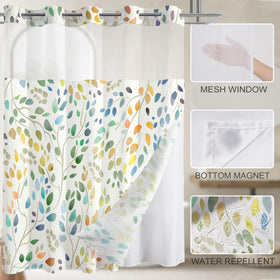 CTOTSYC 71x74 curtain fits standard showers with room to breathe.