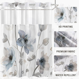 CTOTSYC boho floral watercolor pattern creates a dreamy bath ambiance.